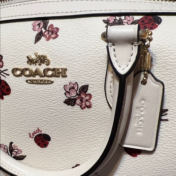Coach Beige Floral Satchel Bag - Picture 6 of 6